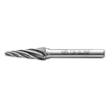 Continental Abrasives SL-3 Aluminum Cut Conical Ball Nose Tungsten Carbide Burr for Non-Ferrous Materials CB-SL3NF